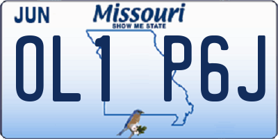 MO license plate OL1P6J