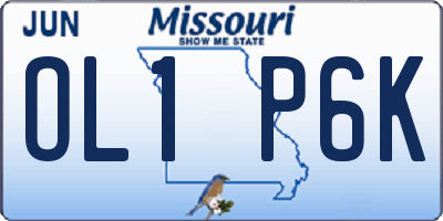 MO license plate OL1P6K