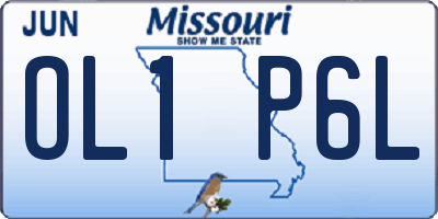MO license plate OL1P6L