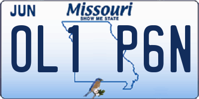 MO license plate OL1P6N