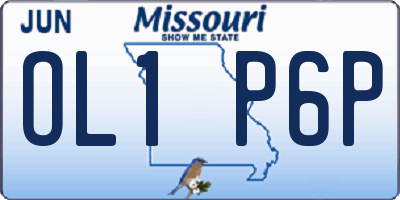 MO license plate OL1P6P