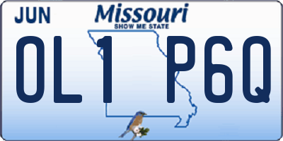 MO license plate OL1P6Q