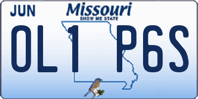 MO license plate OL1P6S