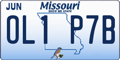 MO license plate OL1P7B