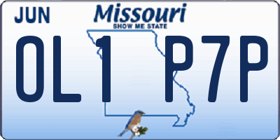 MO license plate OL1P7P