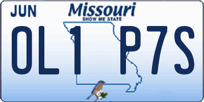 MO license plate OL1P7S