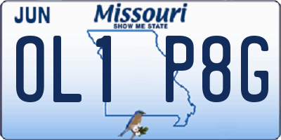 MO license plate OL1P8G