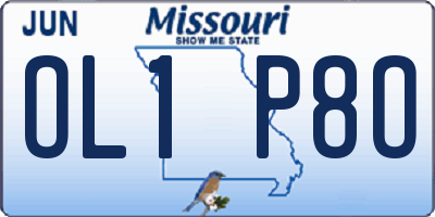 MO license plate OL1P8O