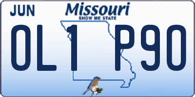 MO license plate OL1P9O