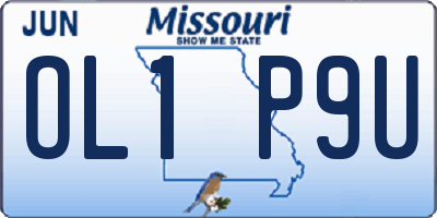 MO license plate OL1P9U