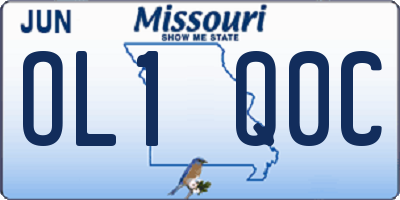 MO license plate OL1Q0C