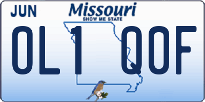 MO license plate OL1Q0F