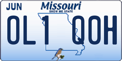 MO license plate OL1Q0H