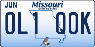 MO license plate OL1Q0K