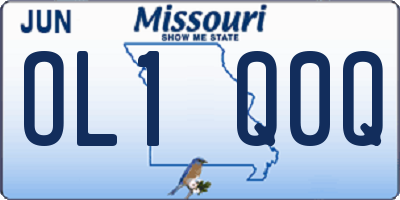 MO license plate OL1Q0Q