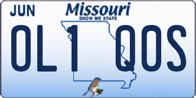 MO license plate OL1Q0S