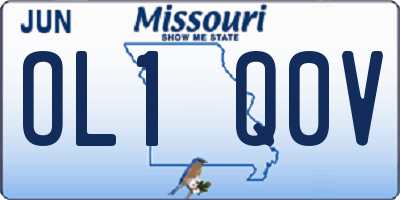MO license plate OL1Q0V