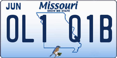 MO license plate OL1Q1B