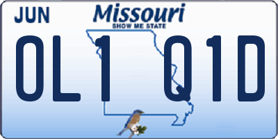 MO license plate OL1Q1D