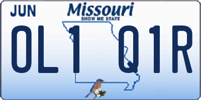MO license plate OL1Q1R