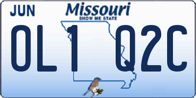MO license plate OL1Q2C