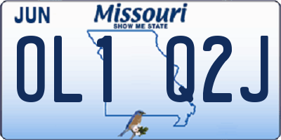 MO license plate OL1Q2J