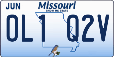 MO license plate OL1Q2V