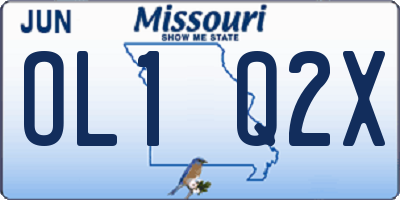 MO license plate OL1Q2X