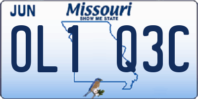 MO license plate OL1Q3C