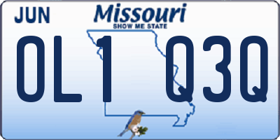 MO license plate OL1Q3Q