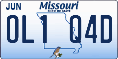 MO license plate OL1Q4D
