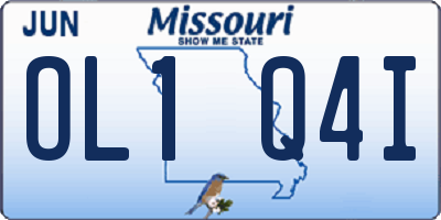 MO license plate OL1Q4I