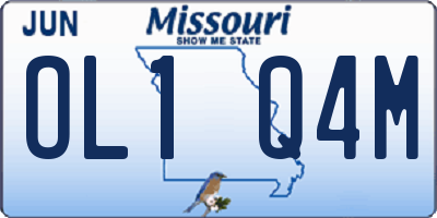 MO license plate OL1Q4M