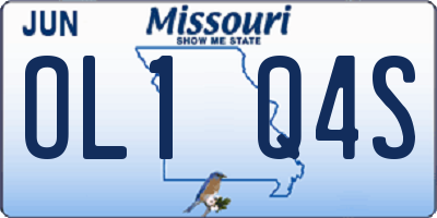 MO license plate OL1Q4S