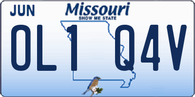 MO license plate OL1Q4V