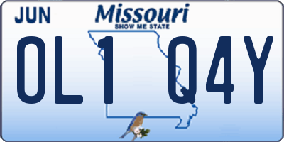 MO license plate OL1Q4Y