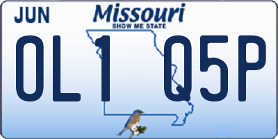 MO license plate OL1Q5P