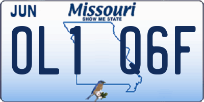 MO license plate OL1Q6F