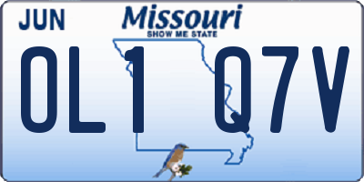 MO license plate OL1Q7V