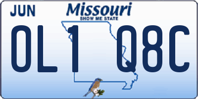 MO license plate OL1Q8C