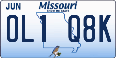 MO license plate OL1Q8K