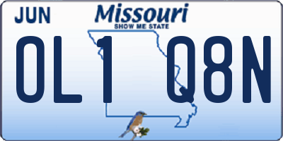 MO license plate OL1Q8N