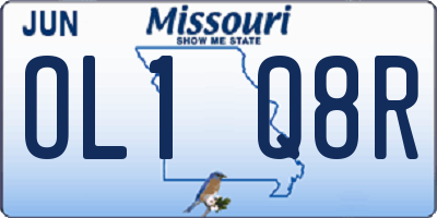 MO license plate OL1Q8R