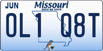 MO license plate OL1Q8T