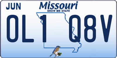 MO license plate OL1Q8V