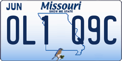 MO license plate OL1Q9C