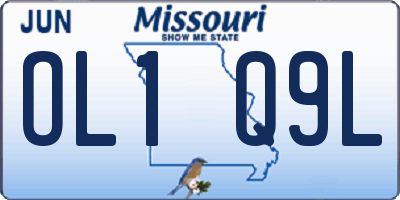 MO license plate OL1Q9L