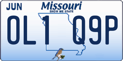 MO license plate OL1Q9P