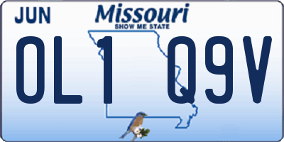 MO license plate OL1Q9V