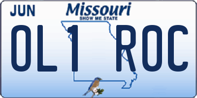 MO license plate OL1R0C